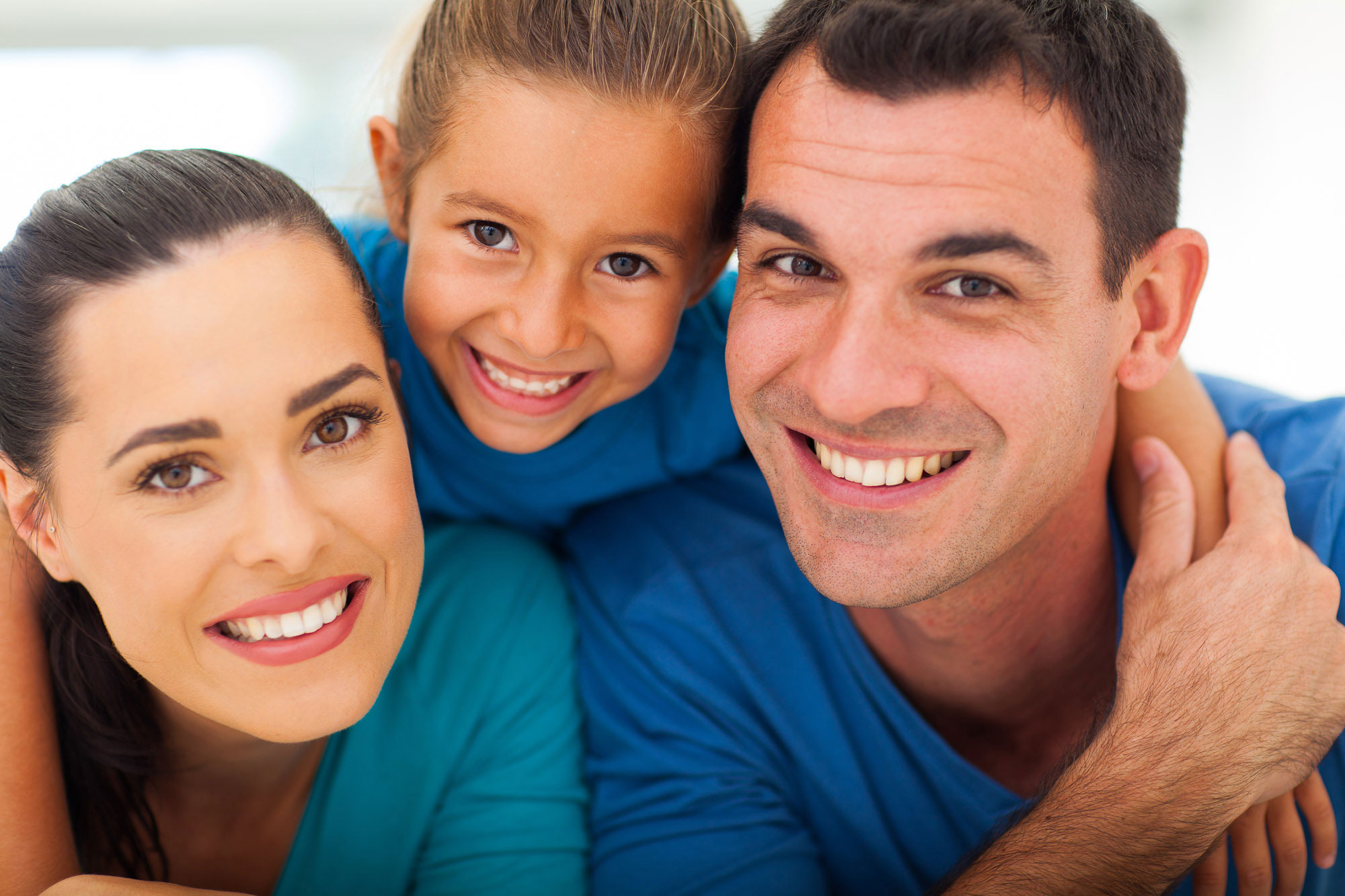 family smiling together