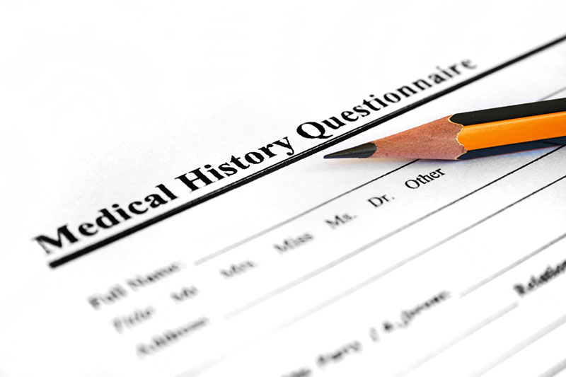 medical and dental history form