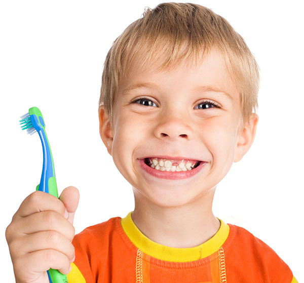 little boy with a toothbrush